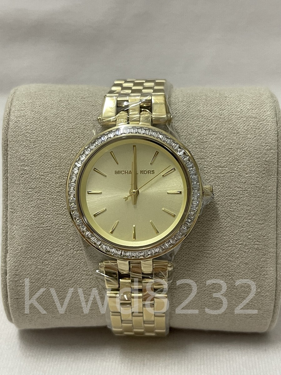 New Michael Kors MK3365 Mini Darci 33mm Gold Tone Stainless New Michael Kors MK3365 Mini Darci 33mm Gold Tone Stainless