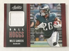 2020 Panini Absolute Football Ball Hoggs Miles Sanders Eagles Jersey Card #2!
