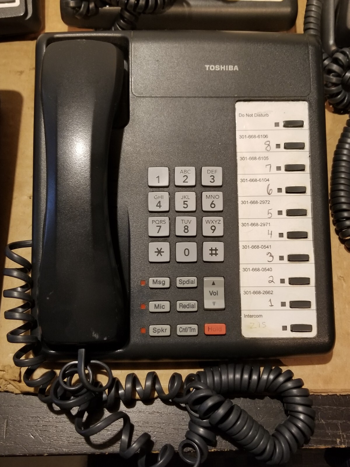 Toshiba Office Business Phone DKT3210S w/ Handset and Cord eBay