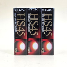 Lot 3 Cassette K7 VHS-C TDK HS45 pour Caméscope - Neuf sous blister