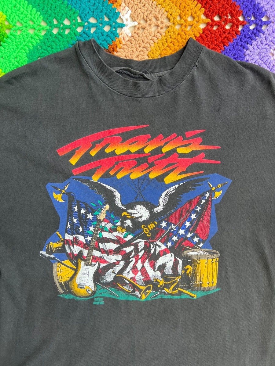 Vintage 90s Travis Tritt Kiss Your Ass T-Shirt Black Winterland | eBay