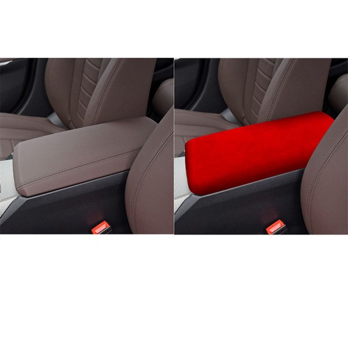 Suede Wine Red Center Console Armrest Box Cover For BMW 3 Series G20 G28 2020-23 - Imagen 6 de 11