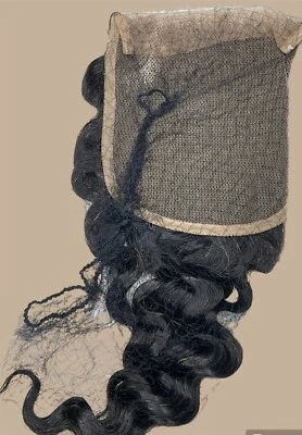 4x4" Lace Closure Brazilian Real Human Hair Extensions Frontal 10inch