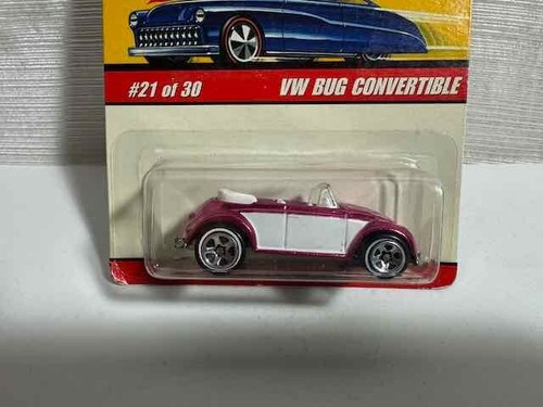 Hot Wheels VW bug convertible Carded #21 of 30 pink - Picture 2 of 6