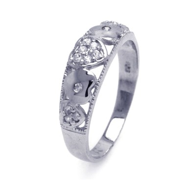Sterlingsilber Multi Herz Cz Steine Ring
