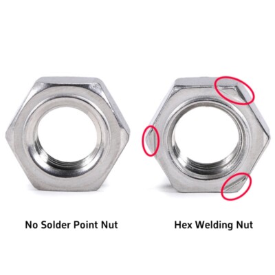M3 M4 M5 M6 M8 M10 M12 Hexagon Weld Nuts A2 Stainless Steel Metric Thread