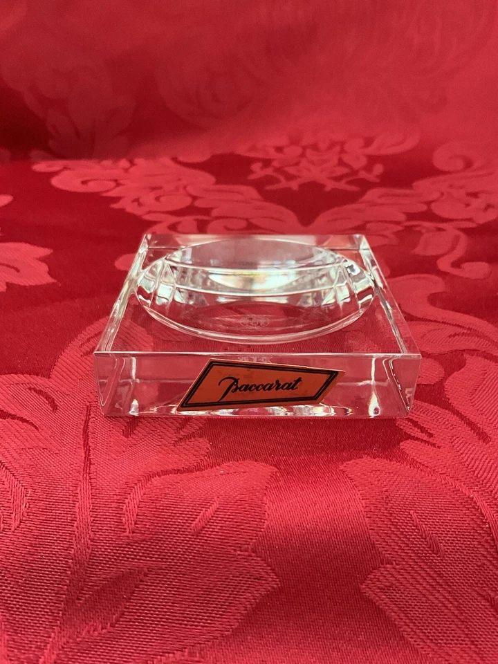 NEW FLAWLESS Square BACCARAT France Crystal SALT DIP BUTTER PAT CAVIAR BOWL DISH - Image 2 of 4