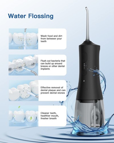 Water Flosser 300ML Water Dental Flosser for Teeth Cordless Dental Oral Irrigato - Picture 2 of 6
