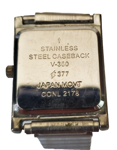 Women's Watch Stainless Steel Caseback V-360 Japan Movt Conl 2178 377 Battery - Picture 4 of 4
