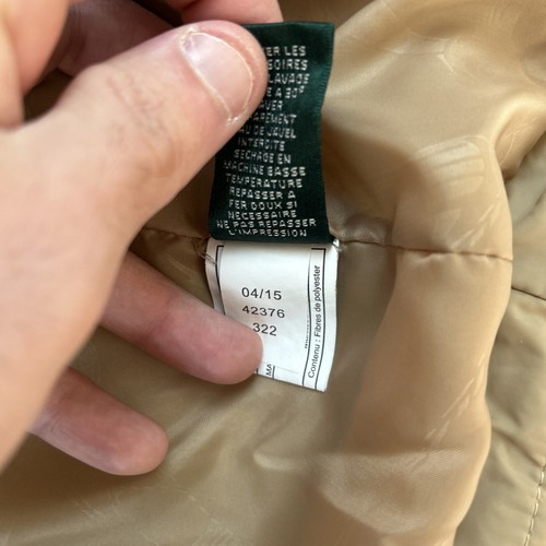 Chaqueta Lauren Ralph Lauren Mujer Mediana Beige Cremallera a Presión Capucha Acolchada Parka - Imagen 6 de 12