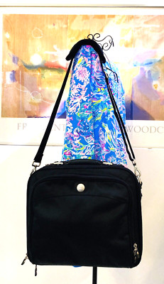 DELL Blk Nylon Laptop Computer Bag,2 zip storage/file paddedShoulderStrap&Handle