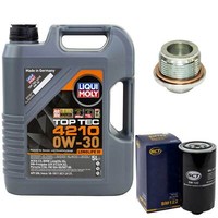 MotoröL Set 0W-30 5 Liter + ÖLfilter + ÖLablassschraube FüR VW Transporter IV
