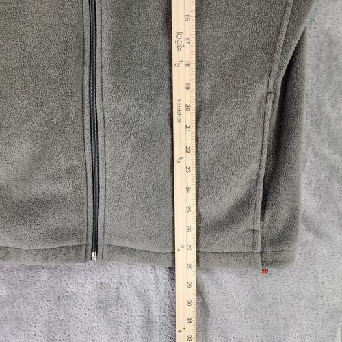 Woolrich Vest Mens XLarge Heather Gray Casual Dadcore Full Zip Pockets Fleece - Picture 6 of 11