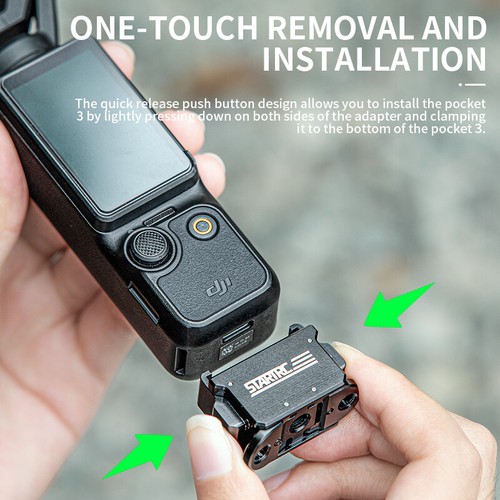 Magnetic Quick Release Mount Adapter for DJI Osmo Pocket 3 with 1/4 Screw Hole - Picture 4 of 17