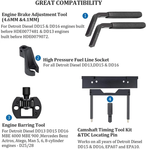 Injector Cup Remover Engine Barring Timing Removal Install Tool for Detroit Dies - Bild 3 von 16