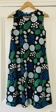 Marimekko X Uniqlo Women’s Green Tori Fruit Sleeveless Dress XS UK 6-8 EU 34-36