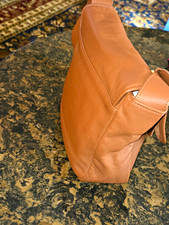 Coach Brown Shoulder Bag Buckle Flap Gold Hardware Detachable Strap Pockets