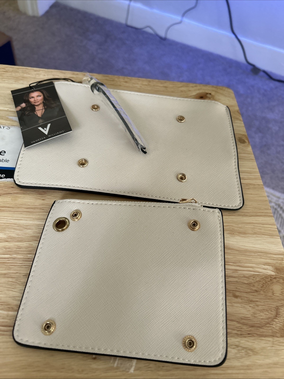 Vanessa Williams Lush Zip Pouch Off-White — image 3