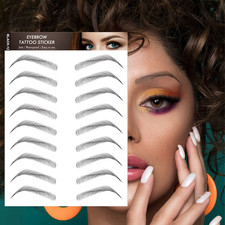 6D Imitation Ecological Black Brown Eyebrow Tattoo Sticker Waterproof Sweatproof