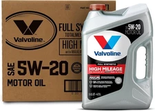Valvoline Full Synthetic High Mileage with MaxLife Technology 5 QT, Case of 3 