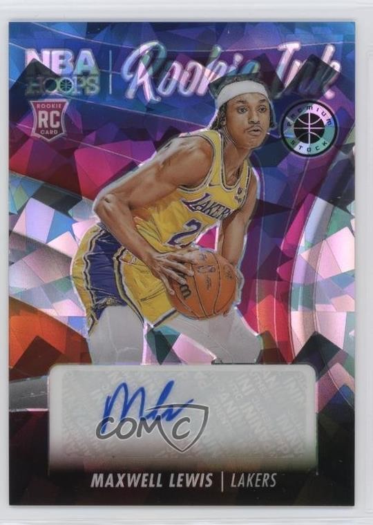 2023-24 NBA Hoops Premium Stock Rookie Ink Ice Prizm Maxwell Lewis Auto RC 1k4m