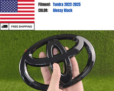Fit For 2022-2025 Tundra Front Grille Overlay Emblem Badge Logo Glossy Black