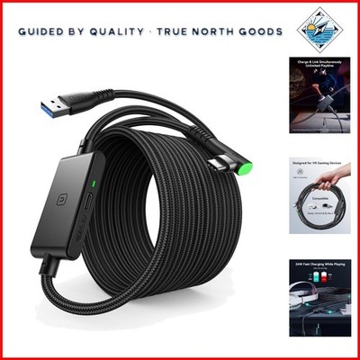 INIU Oculus Link Cable with Charging [16ft] for Meta Quest 3 Quest 2/Pro, Pico 4