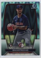 2023 Bowman Chrome Aqua RayWave Refractor 142/199 Brayan Rocchio #26 rp9