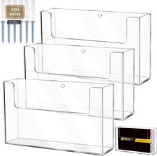 Post Card Holder Display Stand 6 X 4 Inch Wall Mount Index Clear Acrylic Organiz