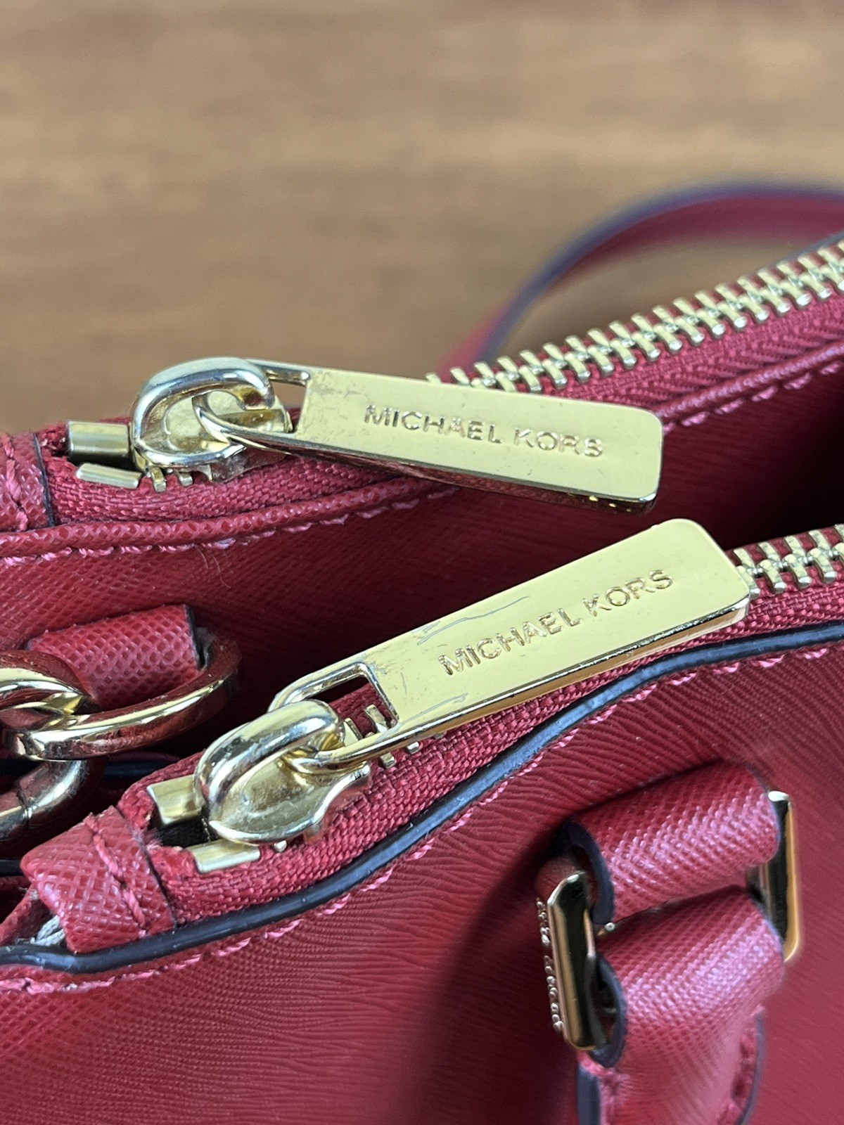 Michael kors SUTTON Red Cherry Medium Satchel Saf… - image 7