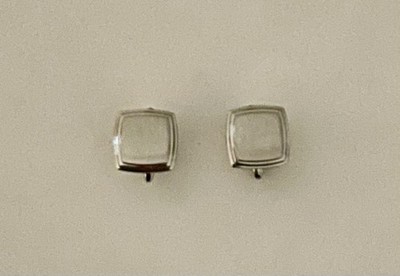 Chisel Stainless Steel Cufflinks Surface Area 1/2  Engraveable Brushed New!