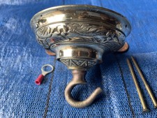 97mm ANTIQUE vintage CEILING ROSE French Nouveau chandelier hook CAST BRASS 103
