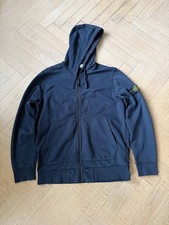 Dark Blue Stone Island Zip Hoodie Size XL