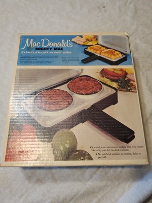 Vintage Mac Donald's Mighty Mac Double Sandwich Maker Burger Grill NIB E1