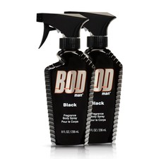 BOD man Fragrance Body Spray, Black, 8 fl oz Pack of 2 