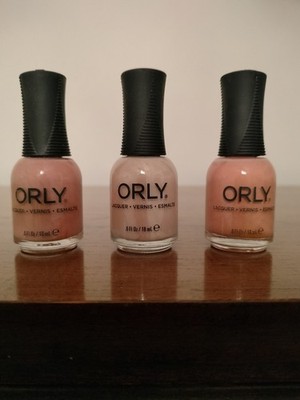 ORLY Lacquer Nail Polish 3-Piece Set Shiny Finish BRAND NEW