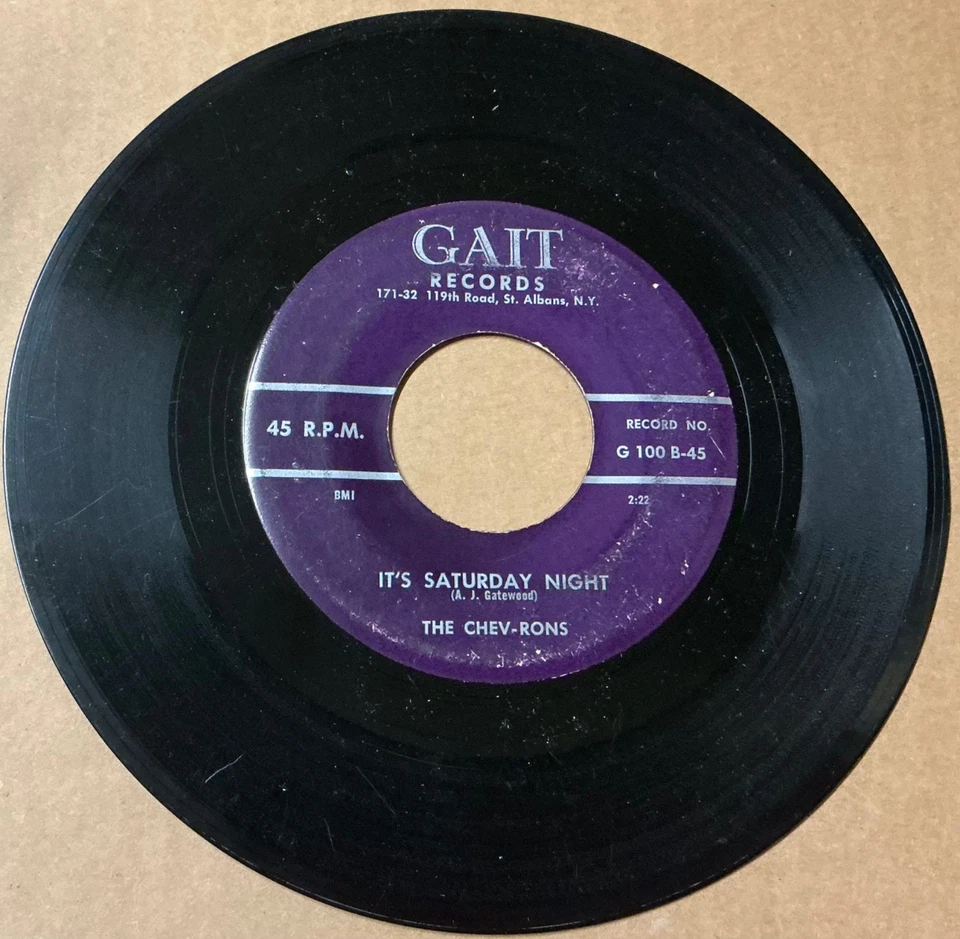 The Chev-rons DOO WOP 45 The Defesnse Rests / It’s Saturday Night GAIT VG++ HEAR - Image 2 of 2
