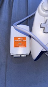 SEGA DREAMCAST CONTROLLER OEM w/ Mega Memory Card & Rumble Pack. Tested WORKING