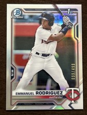 2021 1st Bowman Chrome #BCP-207 Emmanuel Rodriguez Refractor /499 Twins
