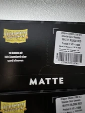 Dragon Shield Matte Blood Red 10 PACKS of 100ct Standard Size Sleeves