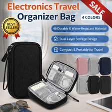 Travel Cable Organizer Bag Portable Electronics Case Charger Accessories UK