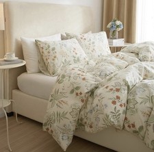 Floral Twin XL Duvet Cover W/2 Pillow Cases Boho, Cottage Core, Girl