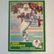 1989 Score - John Stephens #236 New England Patriots Rookie Football Card