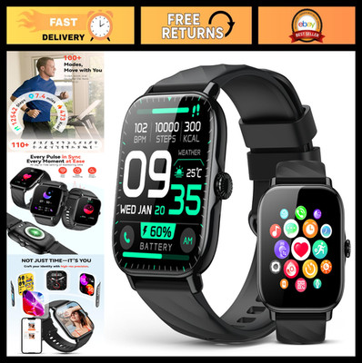 Fitness Tracker Smart Watch for Men & Women, Step Counter, Sleep Monitor, IP68 W