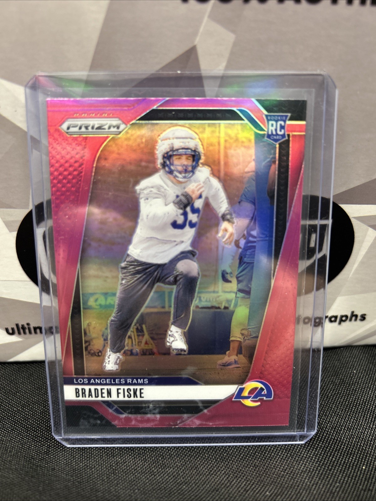 2024 Panini Prizm Braden Fiske #310 Pink Prizm - Los Angeles Rams RC