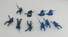 Marx Civil War Union Soldiers Blue Plastic Toy Figures Lot Vintage 10pc