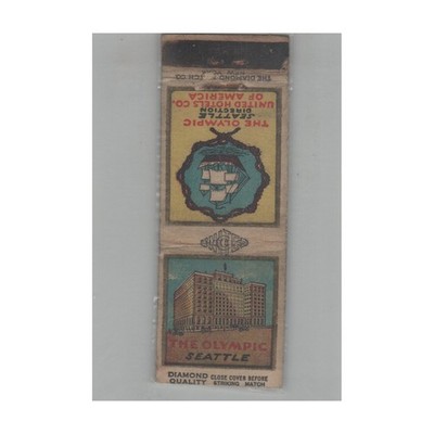 1920s-1930s Diamond Quality Matchbook Cover The Olympic Hotel Seattle WA