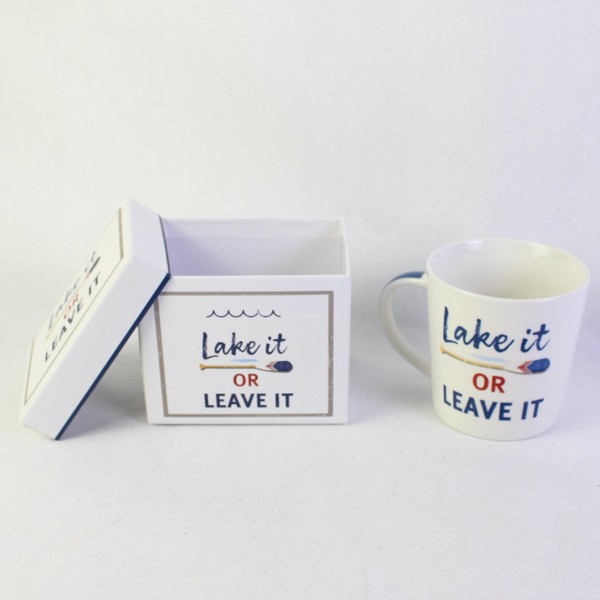 Paperproducts Design Lake It Or Leave It Tasse 13,5 Oz 28469 Weiß NEU-image