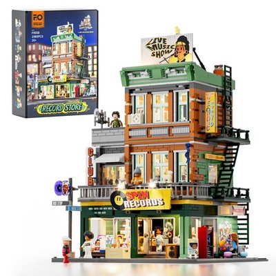 Funwhole / Lumibricks Street Fusion - F9058 (19003) Record Store mit Beleuchtung