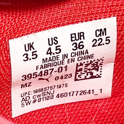 Puma Boys Pacer 23 395487-01 Red Running Shoes Sneakers Size 4.5 - Picture 8 of 12